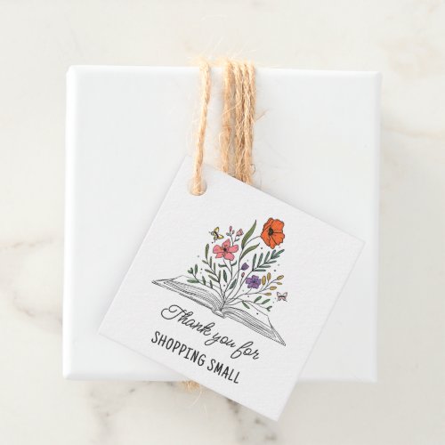 Vintage Floral Thank You For Shopping Small Favor Tags