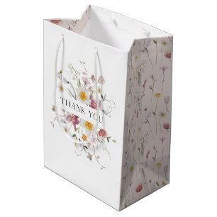 Vintage Floral Thank You Gift Bag