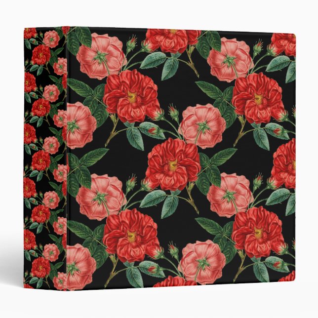 Vintage Floral Three Ring Binder (Front/Spine)