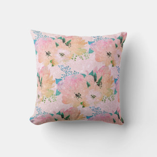 Vintage Floral Throw Pillow