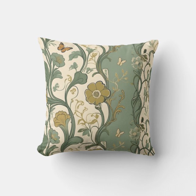 vintage floral throw pillow (Front)