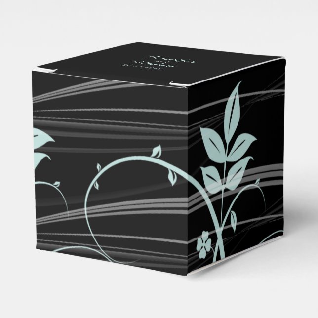 Vintage Floral Trim Wedding Favor Box (Front Side)