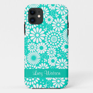 Vintage floral turquoise iPhone 5 Case