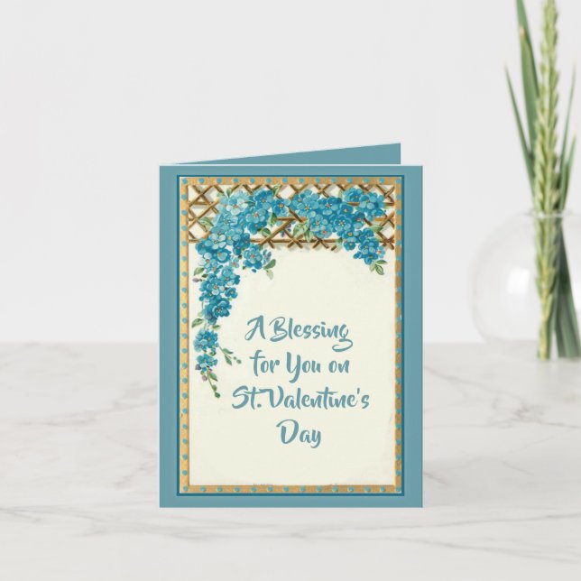 Vintage Floral Valentine's Day Card (Front)