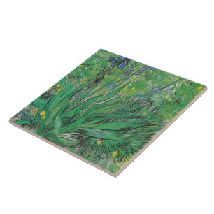 Vintage Floral Van Gogh Iris Ceramic Tile