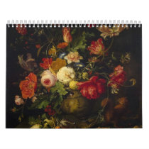 Vintage Floral Victorian Oil Paintings Calendar