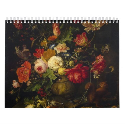 Vintage Floral Victorian Oil Paintings Calendar