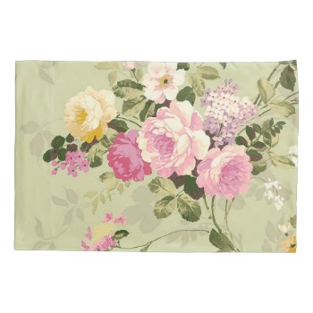Vintage Floral Victorian Pillow Case by LeAnnS123 at Zazzle