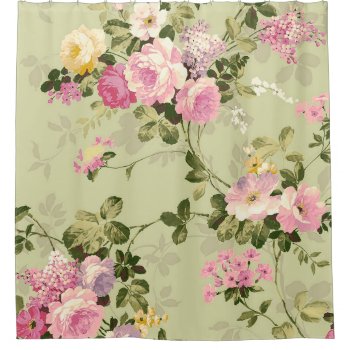 Vintage Floral Victorian Shower Curtain by LeAnnS123 at Zazzle