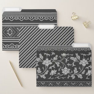 Vintage Floral Vine File Folders