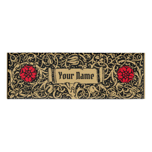 Vintage Floral Vine Personalized Name Tag