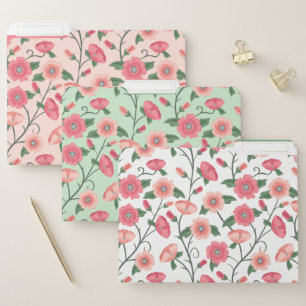 Vintage Floral Vines Pattern File Folder