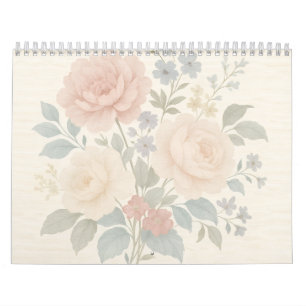 Vintage Floral Wall Calendar 2026