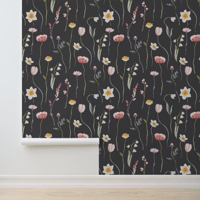 Vintage Floral Wallpaper (Application)