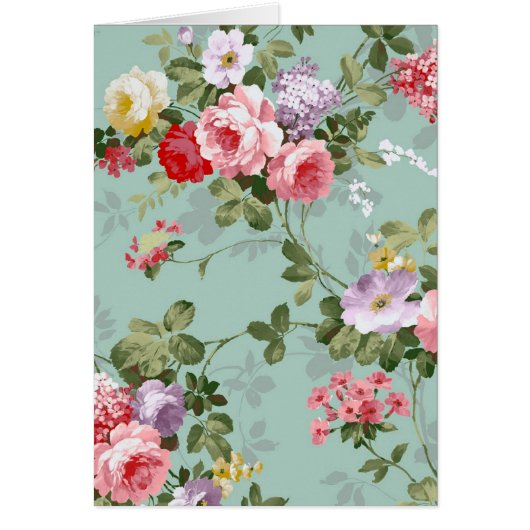Vintage Floral Wallpaper Cards (Front)