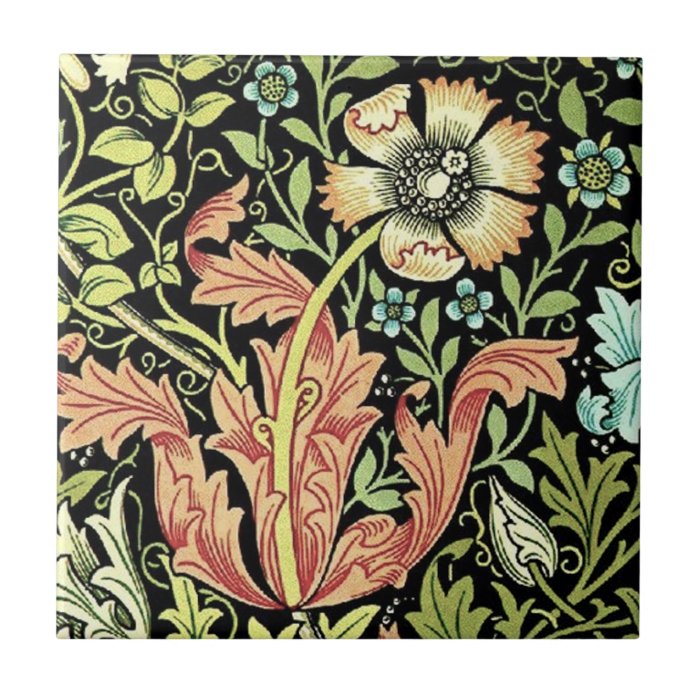 Vintage Floral Wallpaper Tile