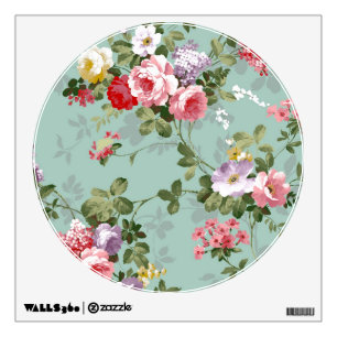 Vintage Floral Wallpaper Wall Decal