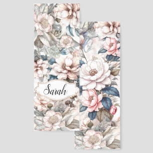 Vintage Floral Watercolor Bookmark