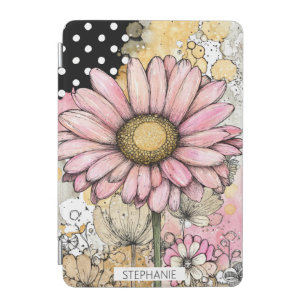 Vintage Floral Watercolor Polka Dot Art (5) iPad Mini Cover