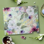 Vintage floral watercolor script, seafoam & gold jigsaw puzzle<br><div class="desc">Spend an afternoon challenging your brain with this beautiful, romantic, vintage floral jigsaw puzzle. White, purple, and maroon watercolor flowers overlay gold script on a gorgeous, soft light seafoam green blue, gold veined background. Makes a thoughtful, unique present for someone special! Comes in a special gift box. You can easily...</div>