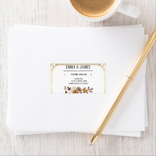 Vintage Floral Wedding Address Labels