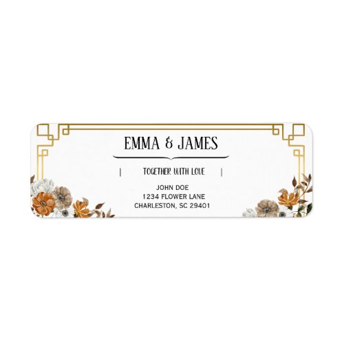 Vintage Floral Wedding Address Labels