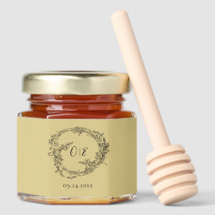 Vintage Floral Wedding/Bridal Honey Jar Favors