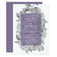 Vintage Floral Wedding Invitation | Violet