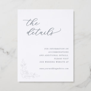 Vintage Floral Wedding Letterpress Enclosure Card