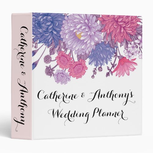 Vintage Floral Wedding Planner 3 Ring Binder