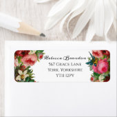 Vintage Floral Wedding Return Address Label | Zazzle