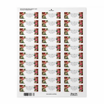 Vintage Floral Wedding Return Address Label | Zazzle