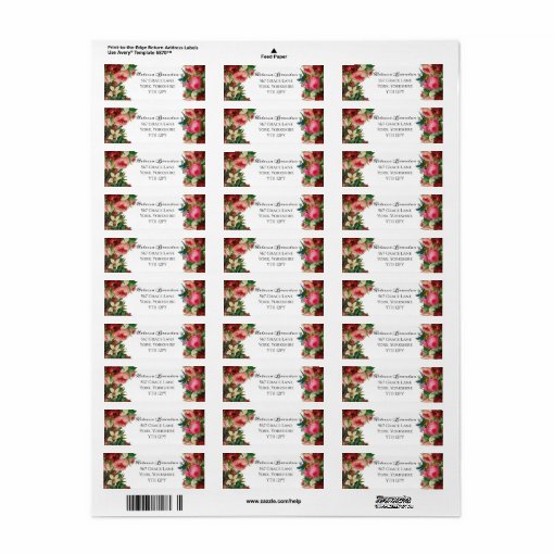 Vintage Floral Wedding Return Address Label | Zazzle