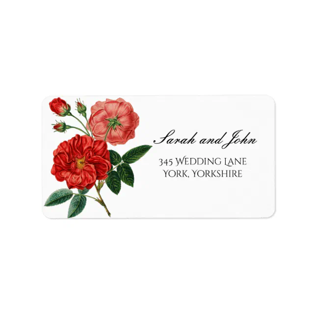 Vintage Floral Wedding Return Address Labels | Zazzle