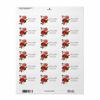 Vintage Floral Wedding Return Address Labels | Zazzle