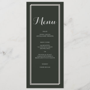 Vintage Floral Wedding Suite Menu Card
