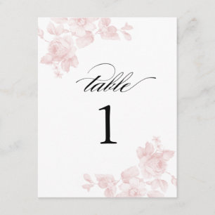 Vintage floral wedding   Table numbers