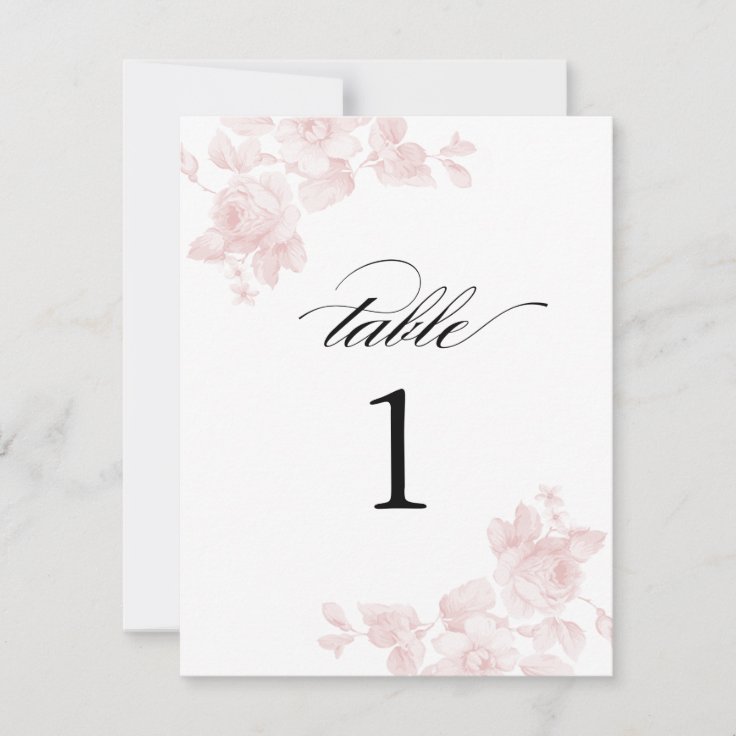 Vintage floral wedding Table numbers Zazzle