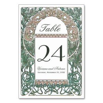 Vintage Floral Wedding Table Numbers I by Anything_Goes at Zazzle
