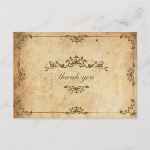 Vintage Floral Wedding Thank You Card