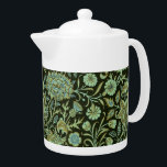 Vintage Floral William Morris Cherwell      Teapot<br><div class="desc">This product is decorated by Cherwell, a beautiful winding design of chrysanthemum, carnation, rose, and thistle - the pattern was taken in segments from William Morris designs and created in 1887 by John Henry Dearle (1859 - 1932), art director of the woven and printed textile manufacture of Morris & Co.,...</div>