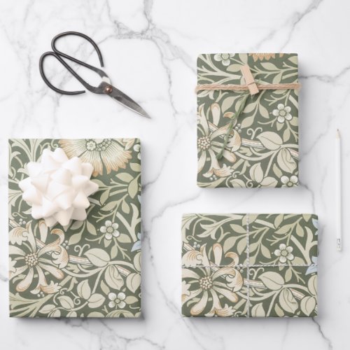 Vintage Floral William Morris Compton Wrapping Paper Sheets