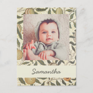 Vintage Floral William Morris Fruit Art Nouveau Postcard