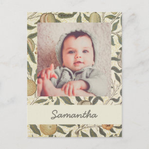 Vintage Floral William Morris Fruit Art Nouveau Postcard