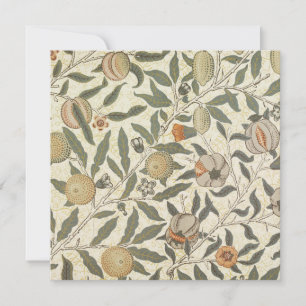 Vintage Floral William Morris Fruit Art Nouveau Thank You Card