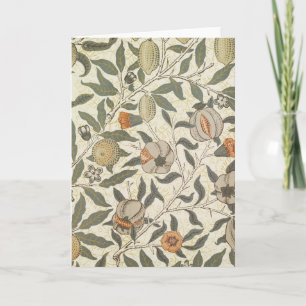 Vintage Floral William Morris Fruit Art Nouveau Thank You Card