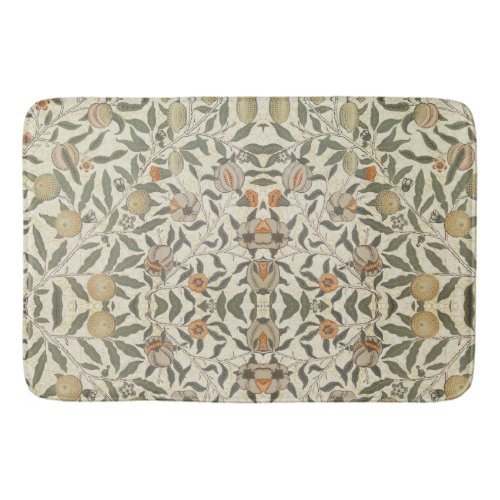 Vintage Floral William Morris Fruit Bath Mat