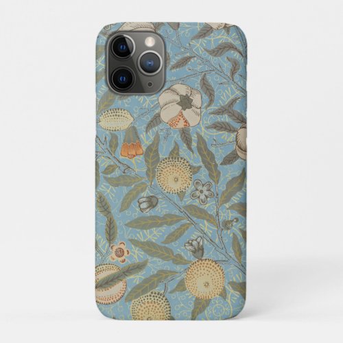 Vintage Floral William Morris Fruit Blue Floral iPhone 11 Pro Case