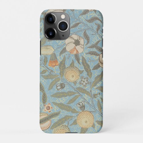 Vintage Floral William Morris Fruit Blue Floral iPhone 11Pro Case
