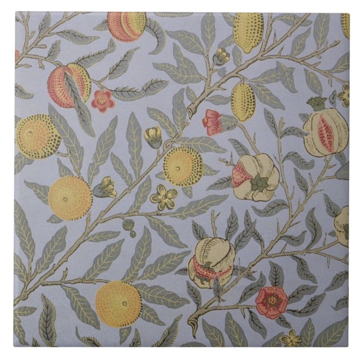 Vintage Floral William Morris Fruit Ceramic Tile Zazzle Com